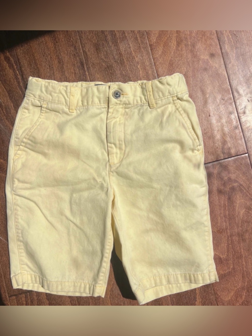 Place Pale Yellow Cotton Shorts for Kids